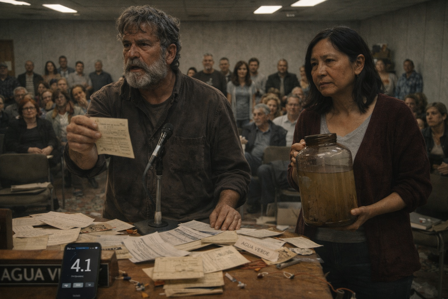 Packed emergency council meeting as invoices are presented and tensions rise