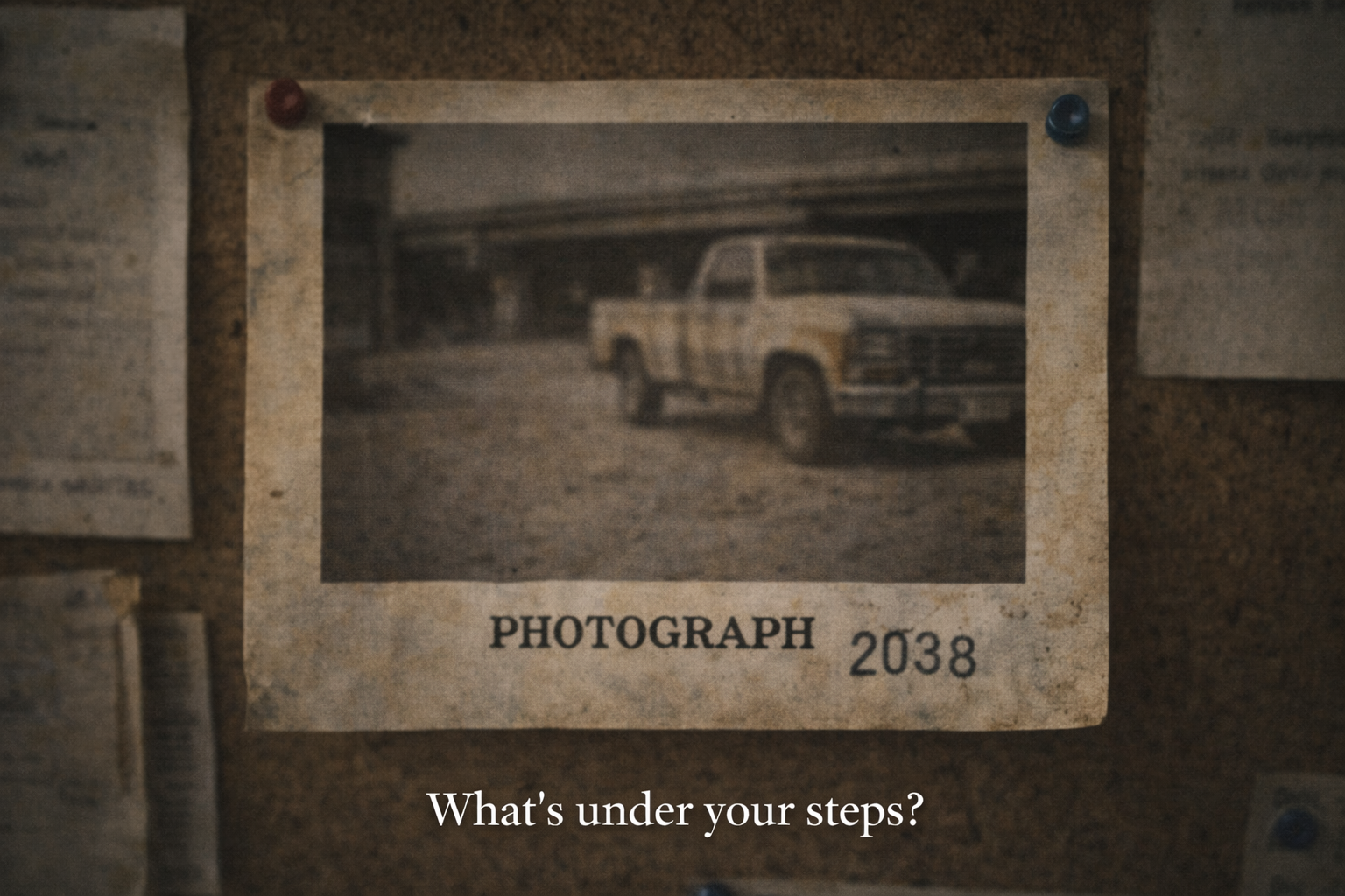 The mysterious 2038 photograph pinned to Gil's wall