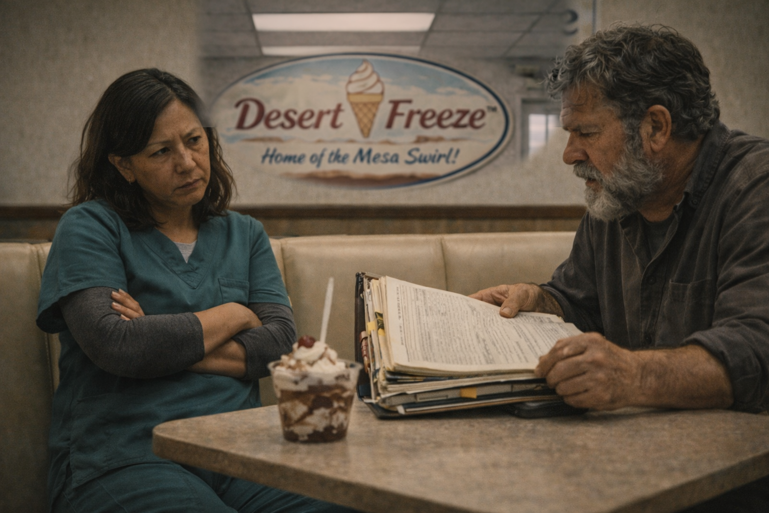 Gil and Destiny at Desert Freeze, tension over a melting sundae